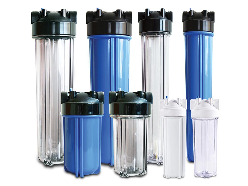 Familia de carcasas de cartuchos de filtro de agua residencial